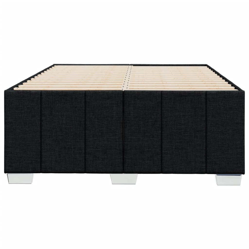 vidaXL Estructura de cama sin colchón tela negro 120x200 cm