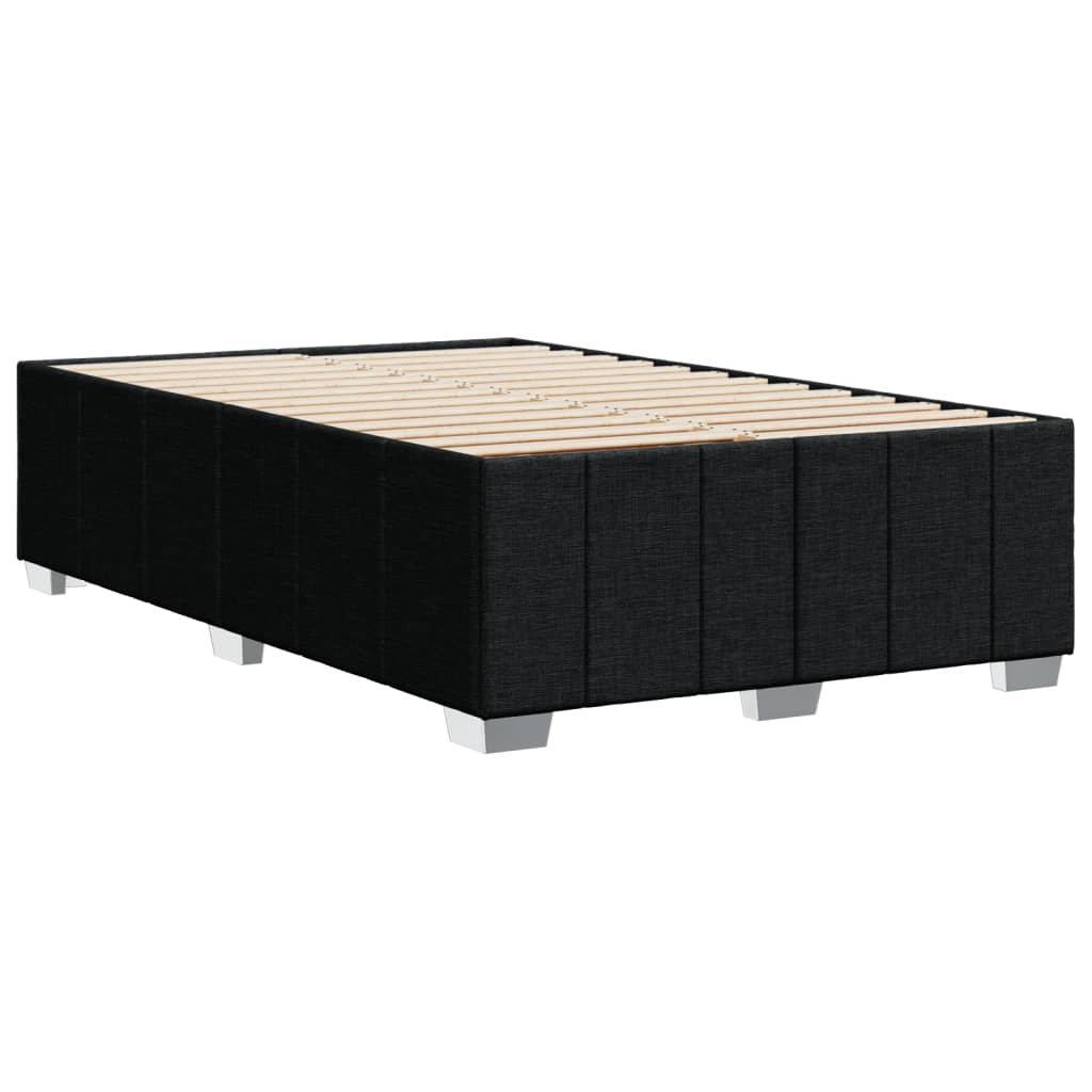 vidaXL Estructura de cama sin colchón tela negro 120x200 cm