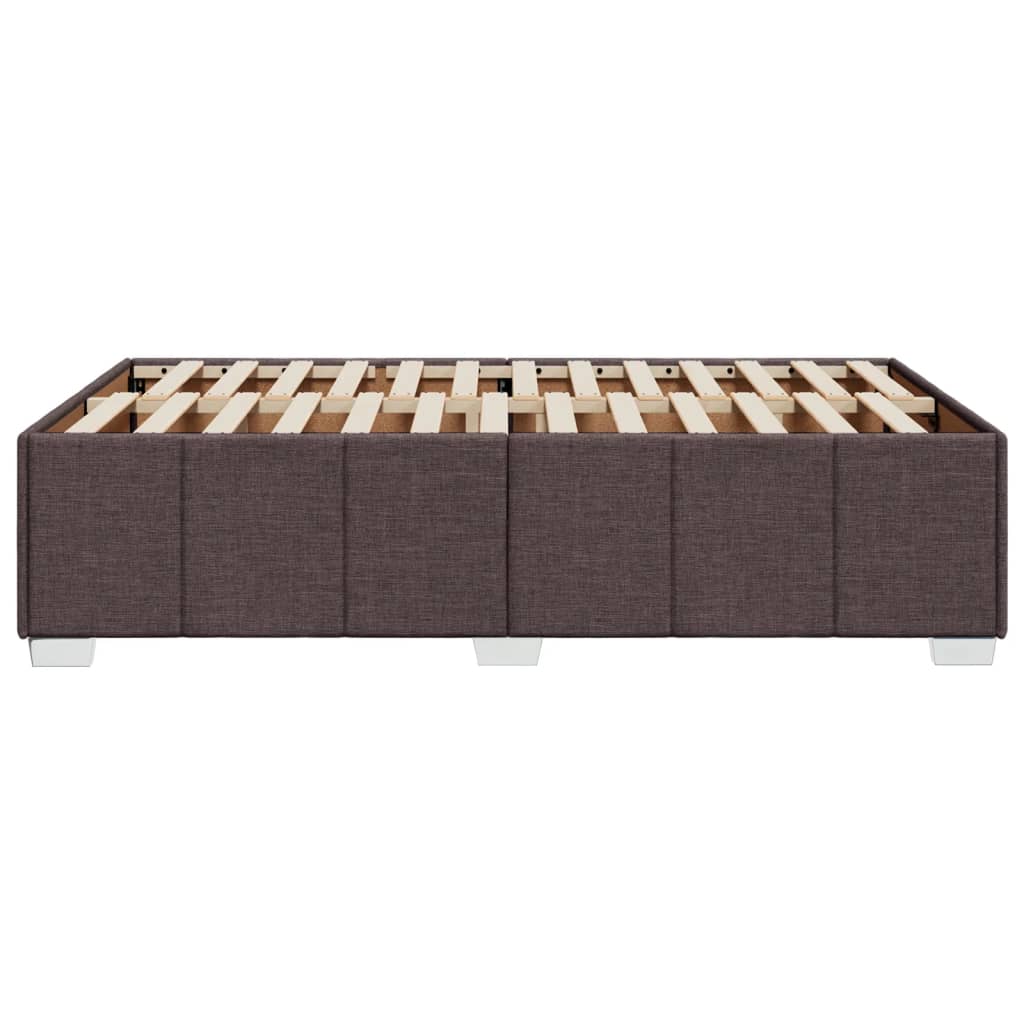 vidaXL Estructura de cama sin colchón tela marrón oscuro 120x200 cm