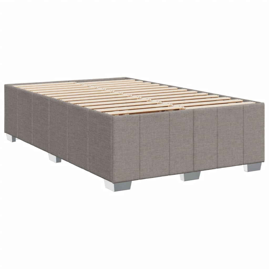 vidaXL Estructura de cama sin colchón tela gris taupe 120x200 cm