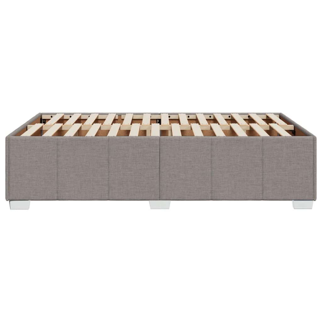 vidaXL Estructura de cama sin colchón tela gris taupe 120x200 cm