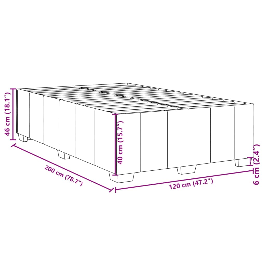 vidaXL Estructura de cama sin colchón tela gris taupe 120x200 cm