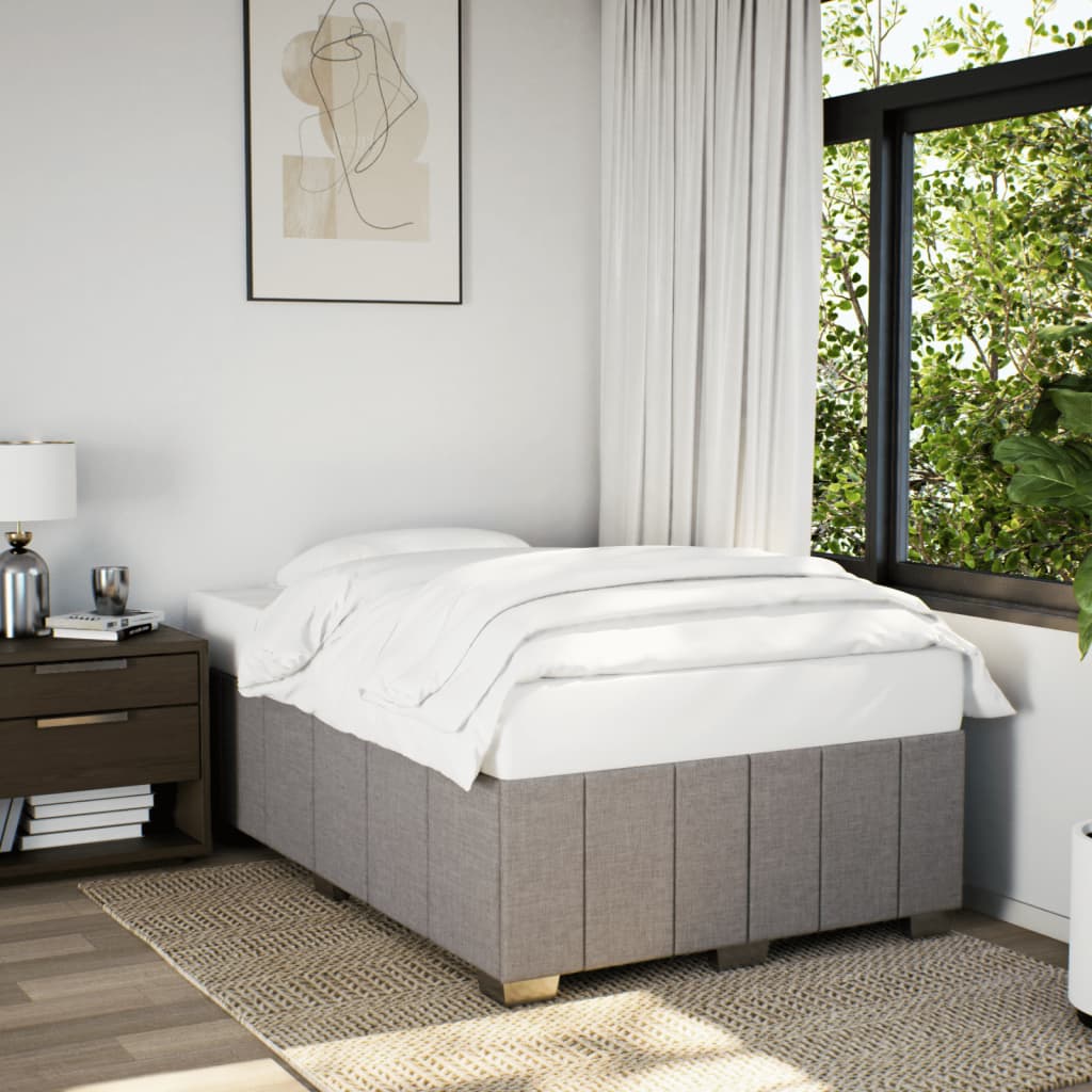 vidaXL Estructura de cama sin colchón tela gris taupe 120x200 cm