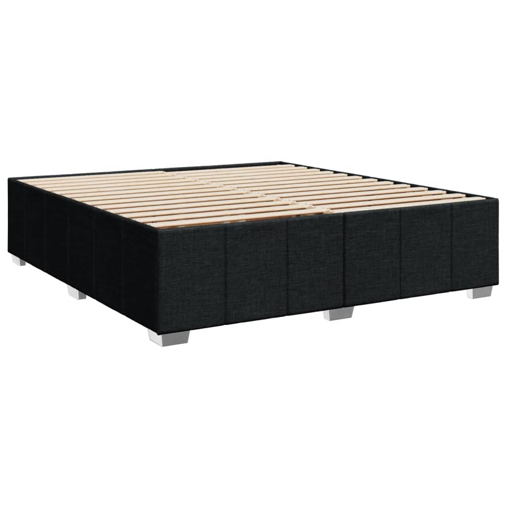 vidaXL Cama sin colchón tela negro 200x200 cm