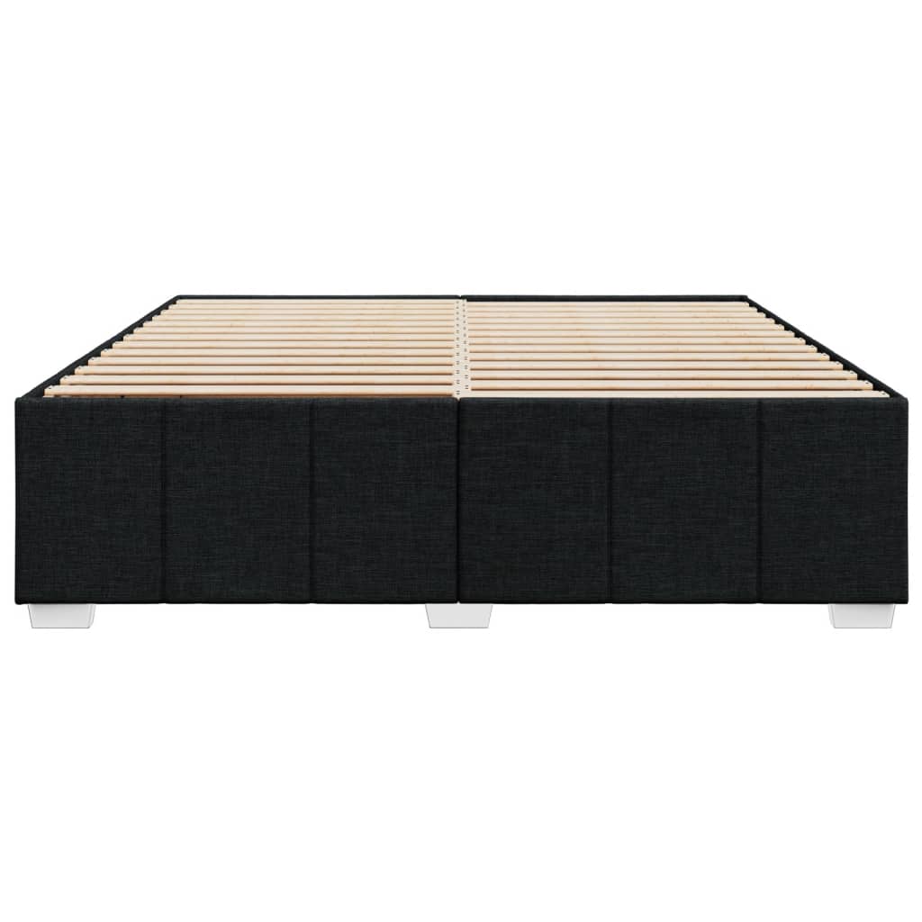 vidaXL Cama sin colchón tela negro 200x200 cm