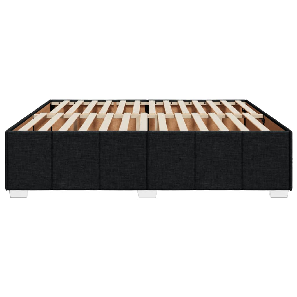 vidaXL Cama sin colchón tela negro 200x200 cm