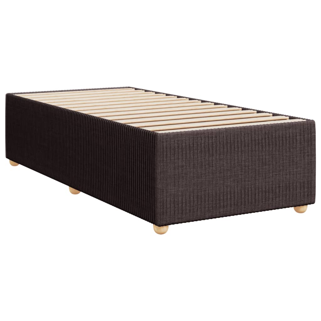 vidaXL Estructura de cama sin colchón tela marrón oscuro 80x200 cm