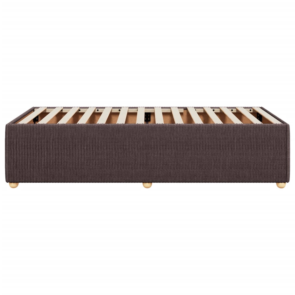 vidaXL Estructura de cama sin colchón tela marrón oscuro 80x200 cm