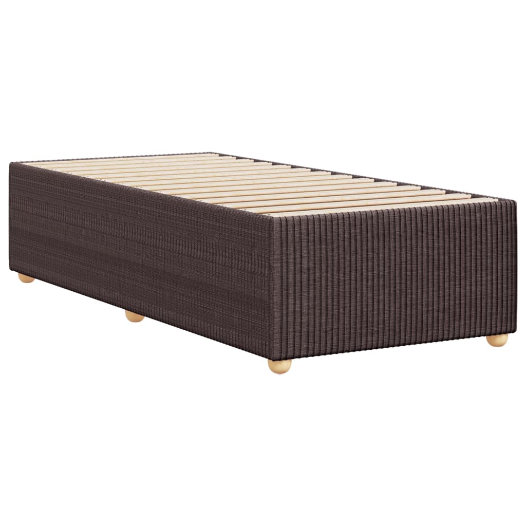 vidaXL Estructura de cama sin colchón tela marrón oscuro 80x200 cm