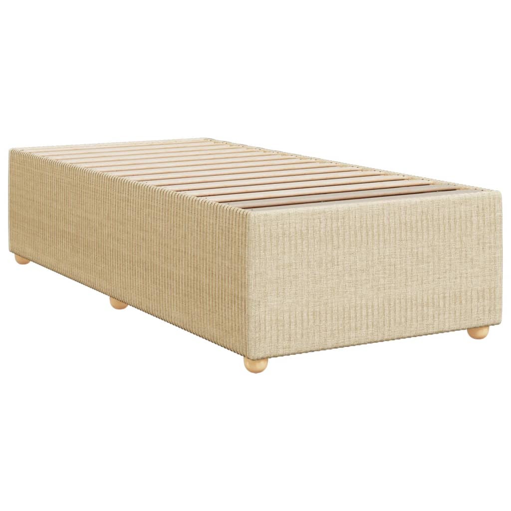 vidaXL Estructura de cama sin colchón tela crema 80x200 cm