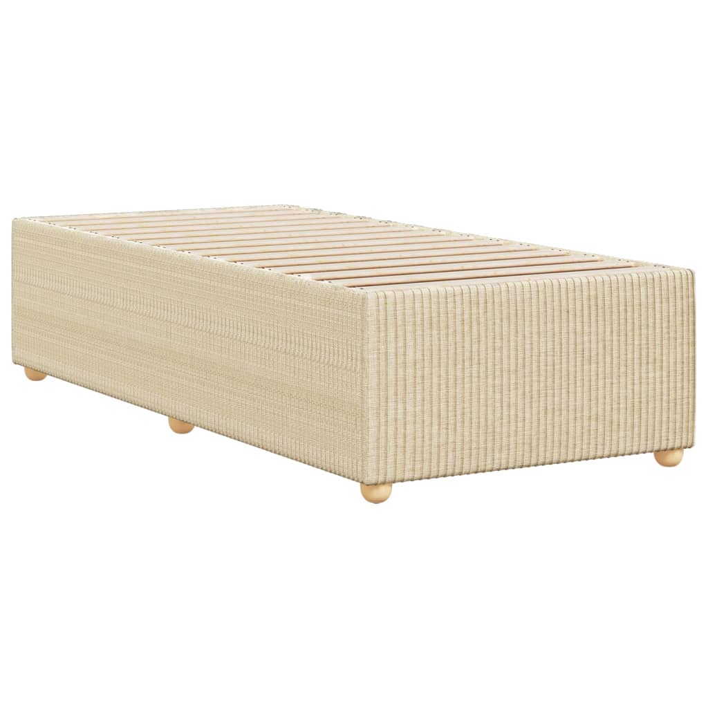 vidaXL Estructura de cama sin colchón tela crema 80x200 cm