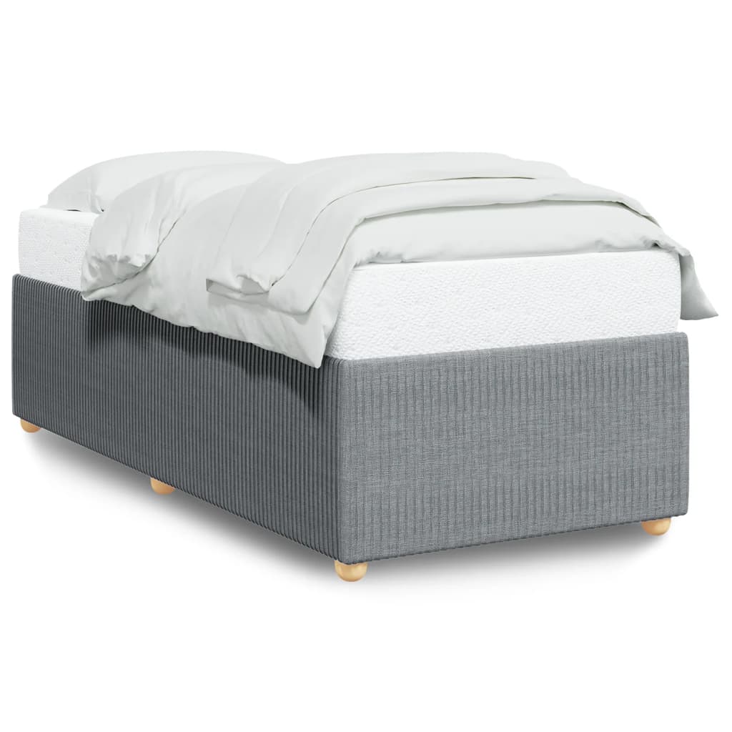 vidaXL Estructura de cama sin colchón tela gris claro 90x190 cm