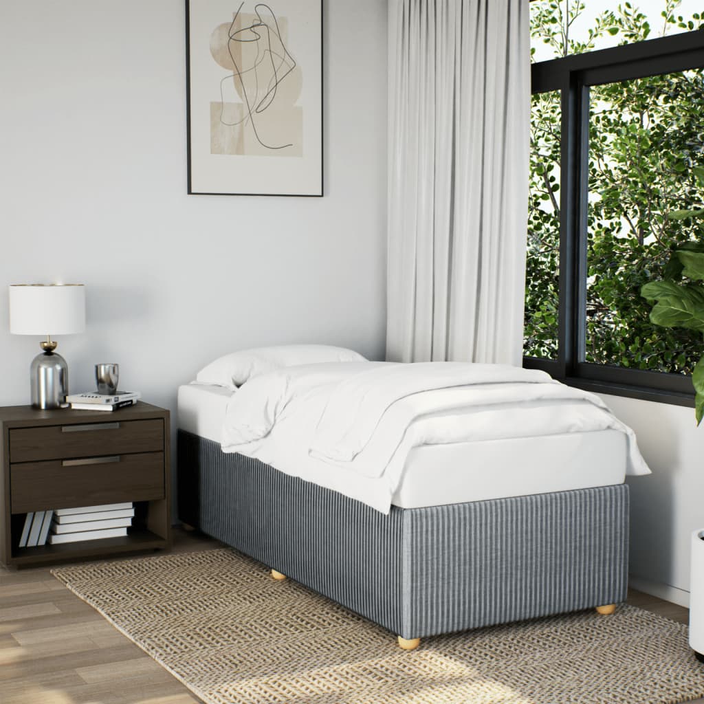 vidaXL Estructura de cama sin colchón tela gris claro 90x190 cm