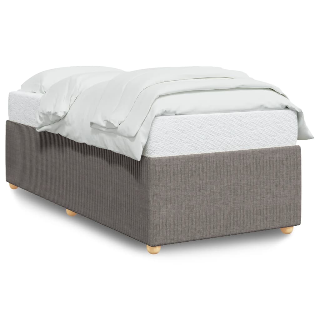 vidaXL Estructura de cama sin colchón tela taupe 90x200 cm