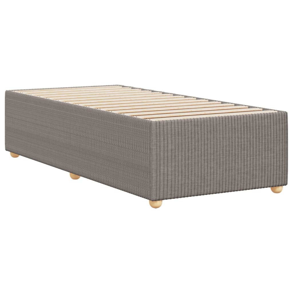 vidaXL Estructura de cama sin colchón tela taupe 90x200 cm