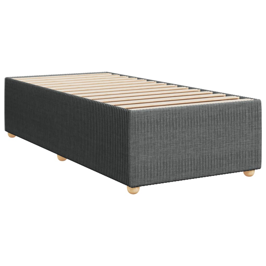 vidaXL Estructura de cama sin colchón tela gris oscuro 90x200 cm