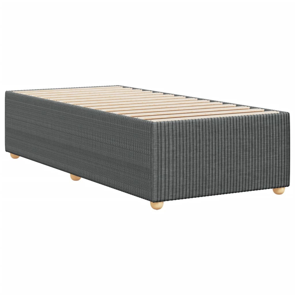 vidaXL Estructura de cama sin colchón tela gris oscuro 90x200 cm