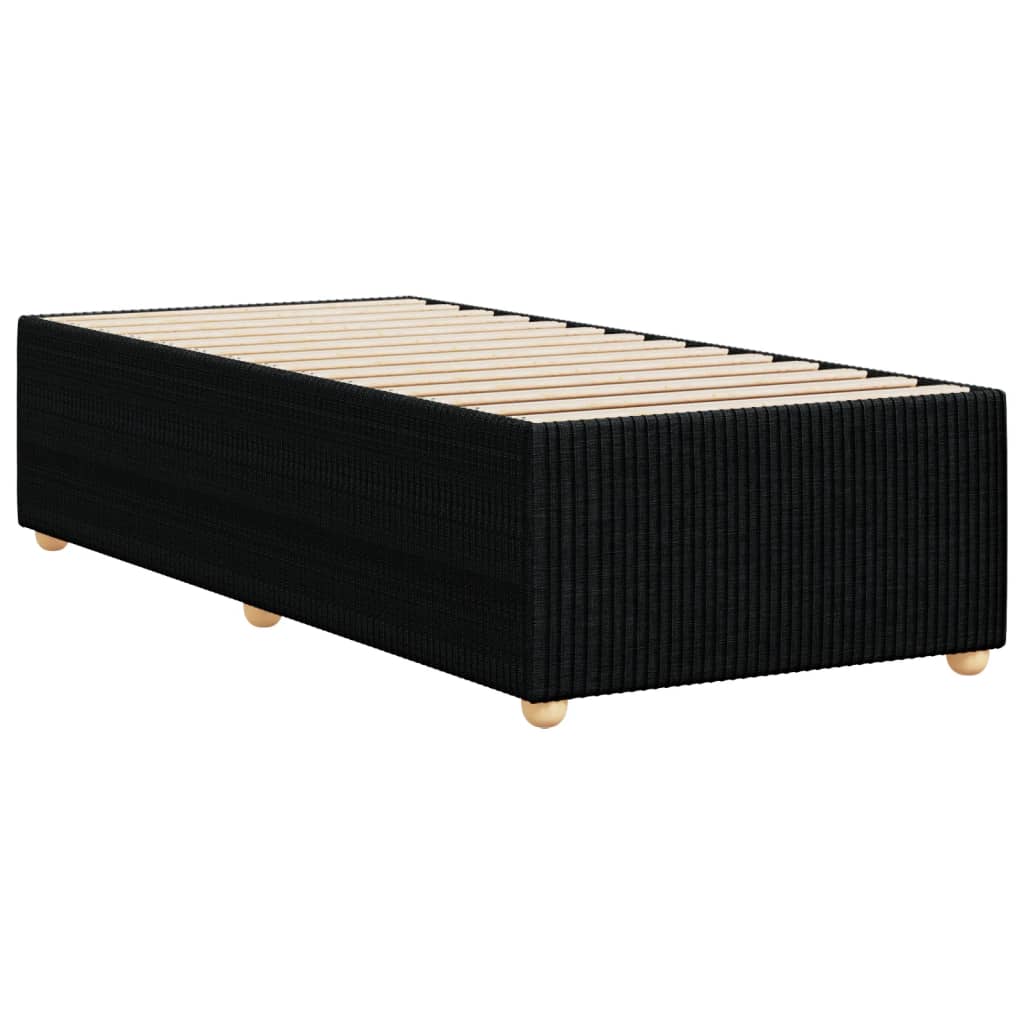 vidaXL Estructura de cama sin colchón tela negro 100x200 cm