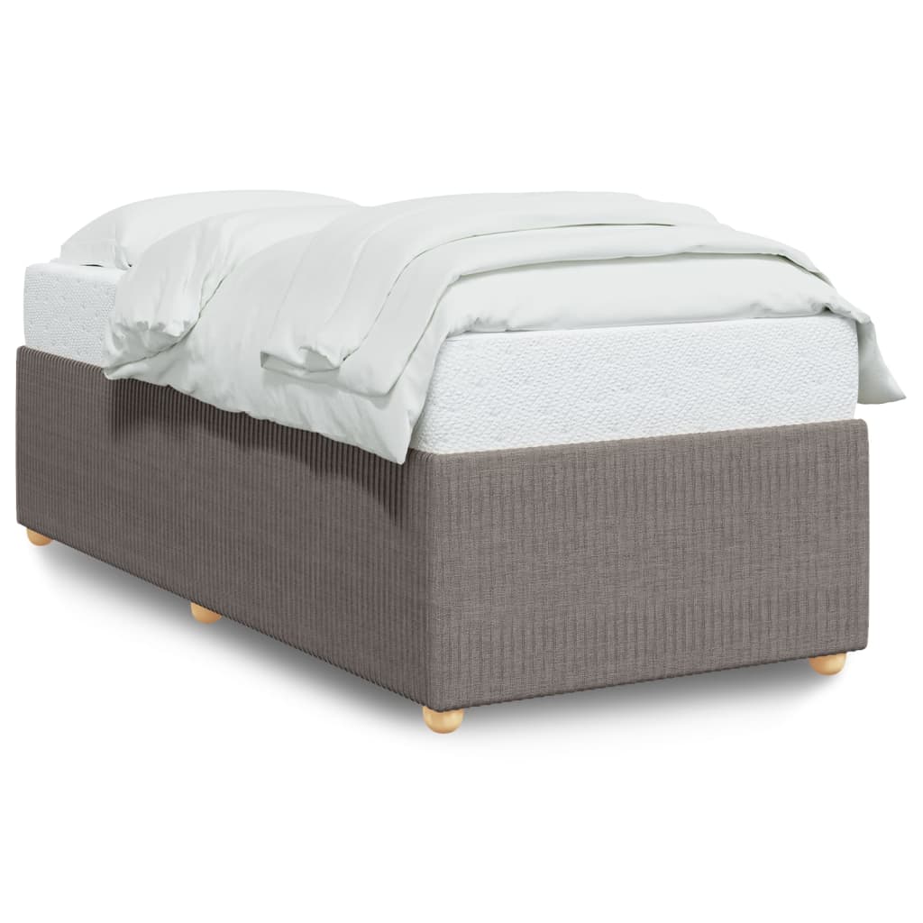 vidaXL Estructura de cama sin colchón tela gris taupe 100x200 cm