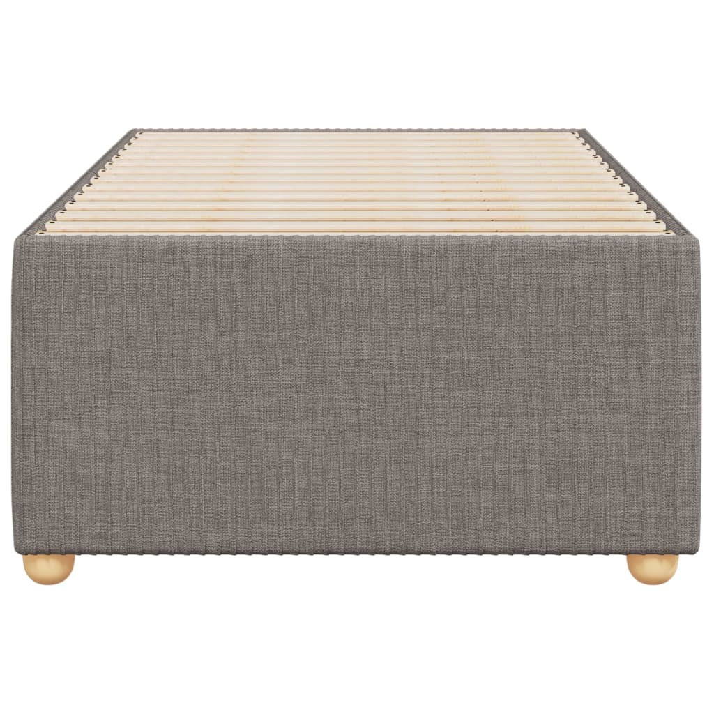 vidaXL Estructura de cama sin colchón tela gris taupe 100x200 cm