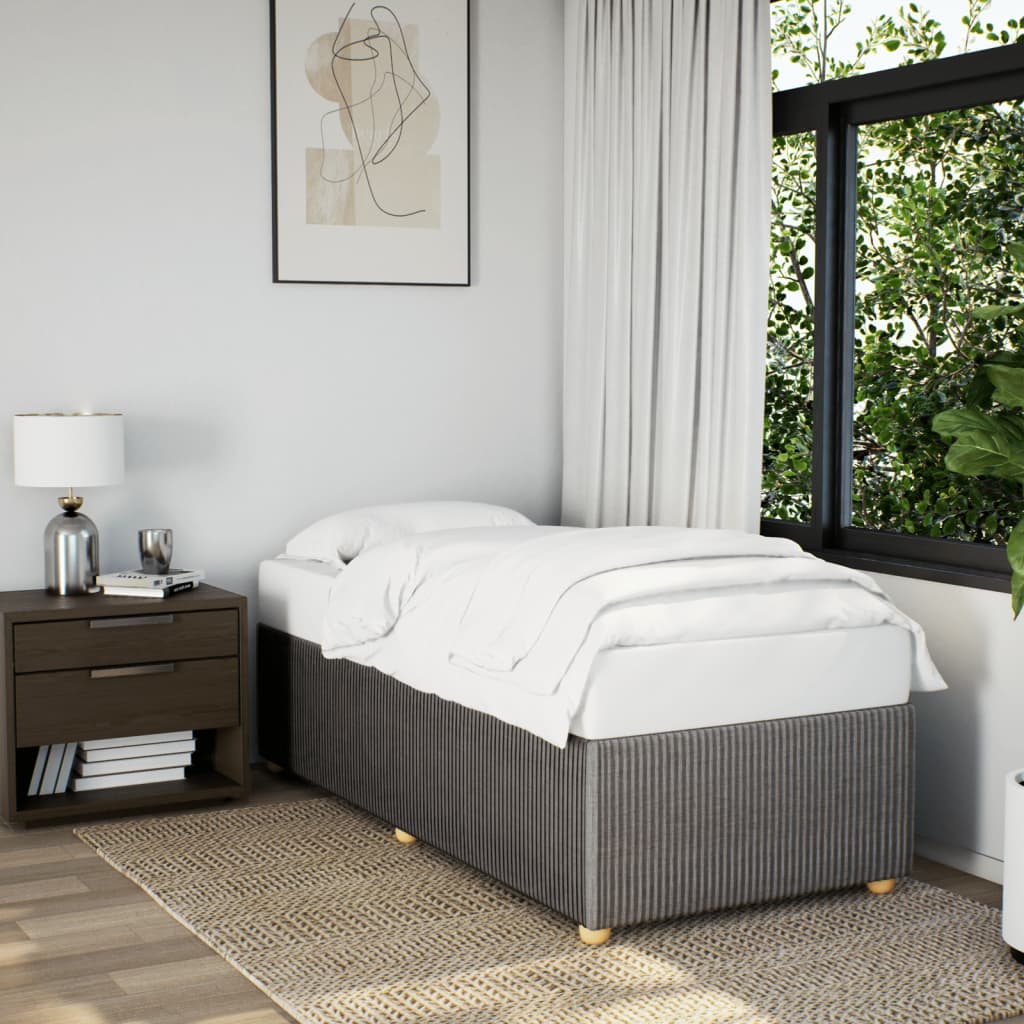 vidaXL Estructura de cama sin colchón tela gris taupe 100x200 cm