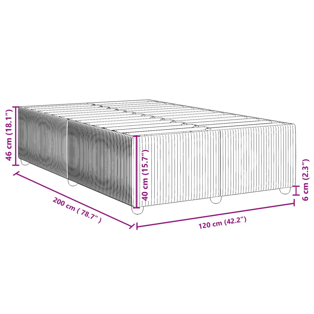 vidaXL Estructura de cama sin colchón tela gris claro 120x200 cm