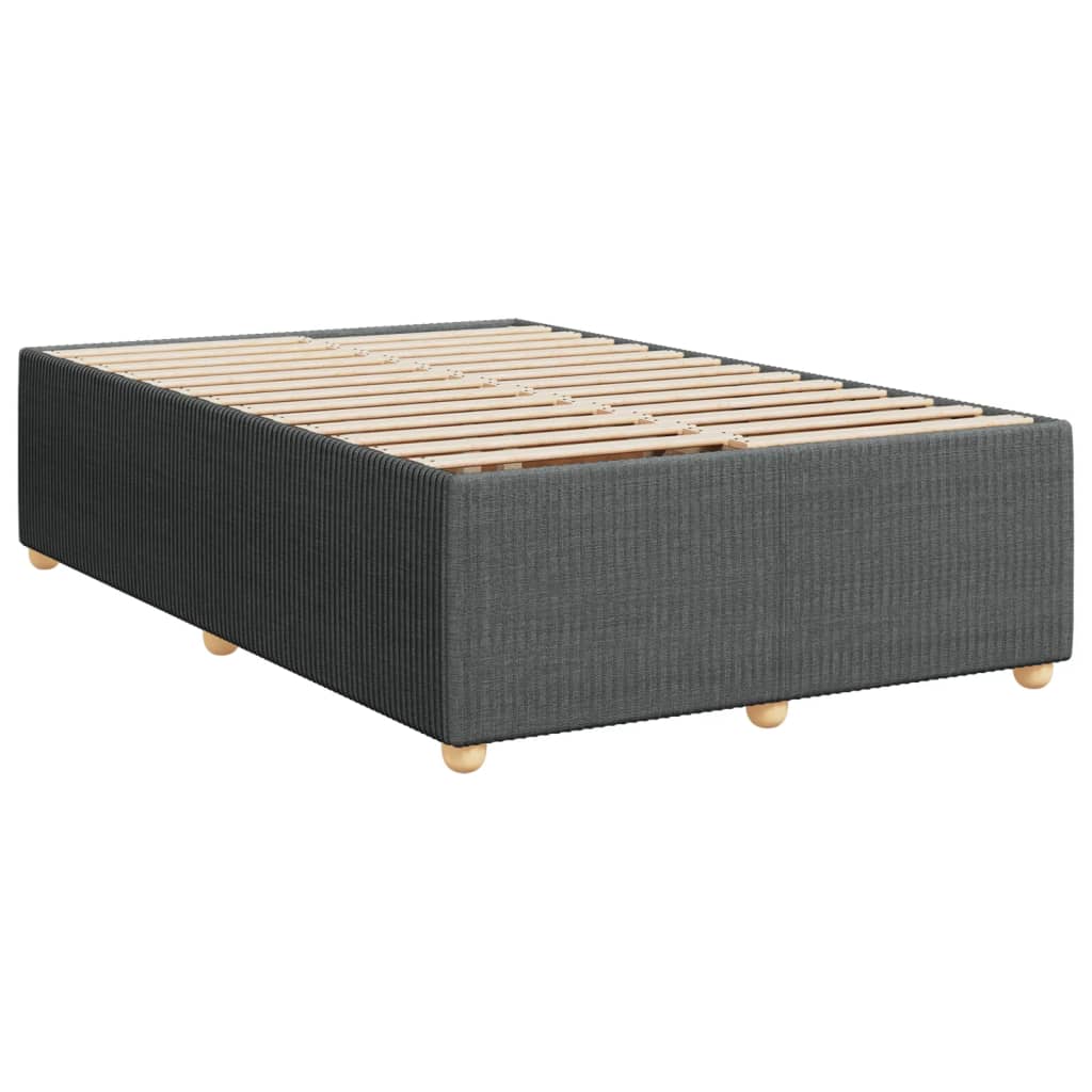 vidaXL Estructura de cama sin colchón tela gris oscuro 120x200 cm