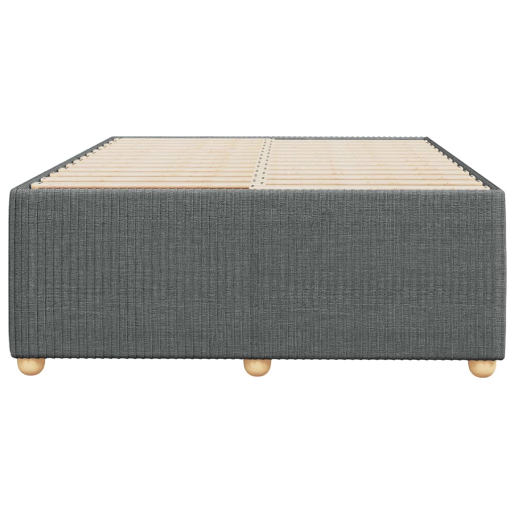 vidaXL Estructura de cama sin colchón tela gris oscuro 120x200 cm