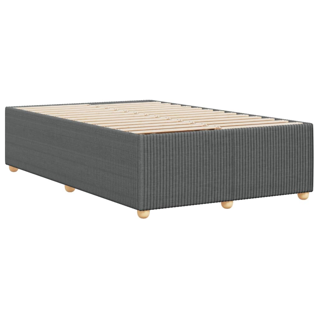 vidaXL Estructura de cama sin colchón tela gris oscuro 120x200 cm