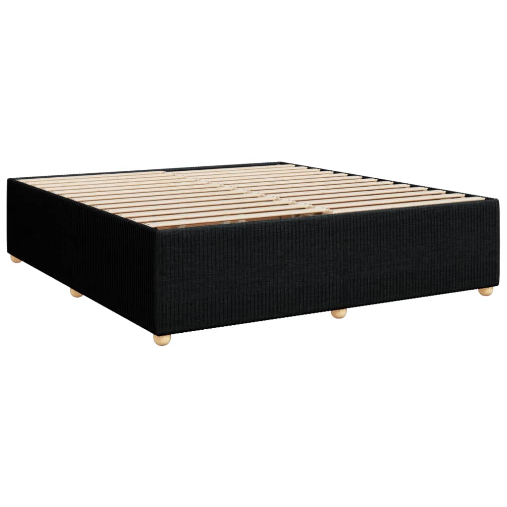 vidaXL Cama sin colchón tela negro 200x200 cm