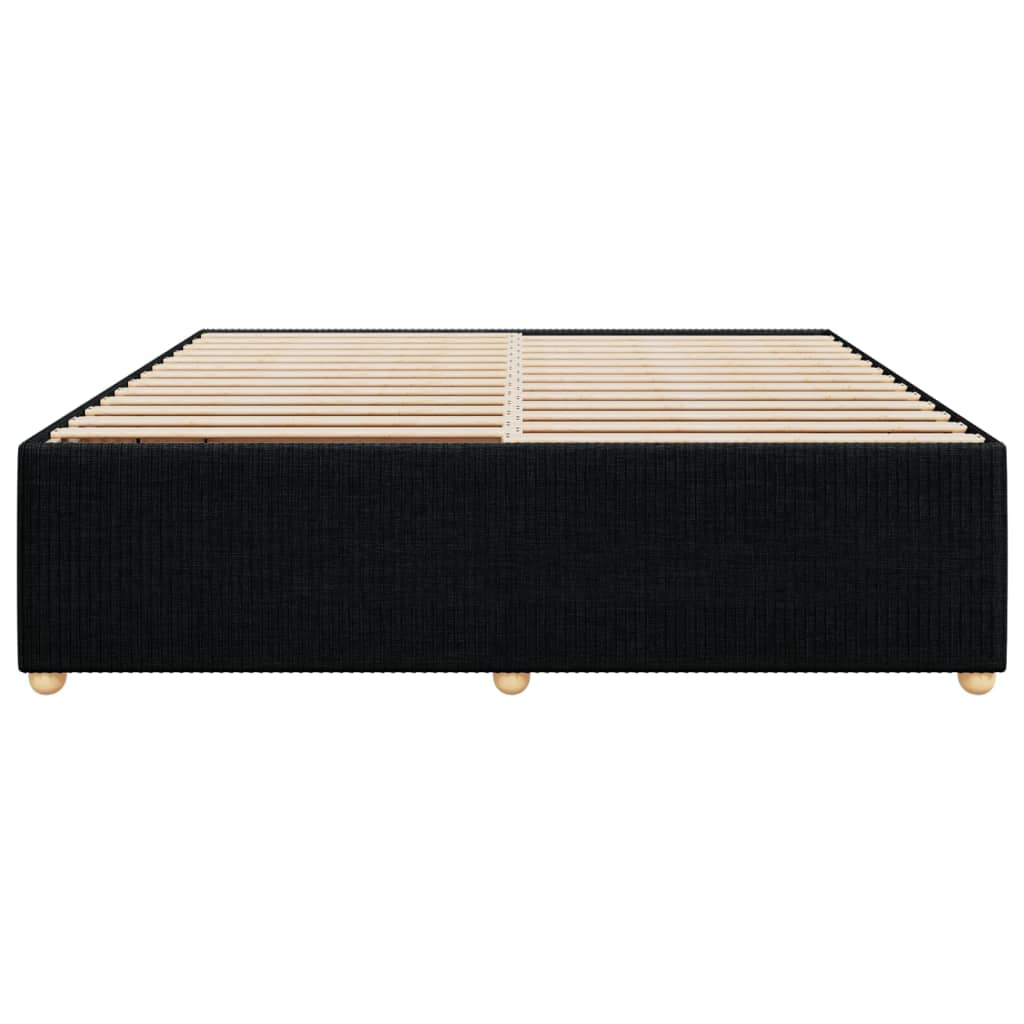 vidaXL Cama sin colchón tela negro 200x200 cm