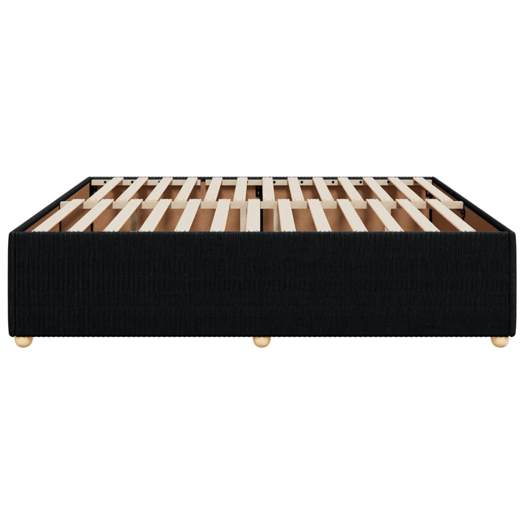 vidaXL Cama sin colchón tela negro 200x200 cm