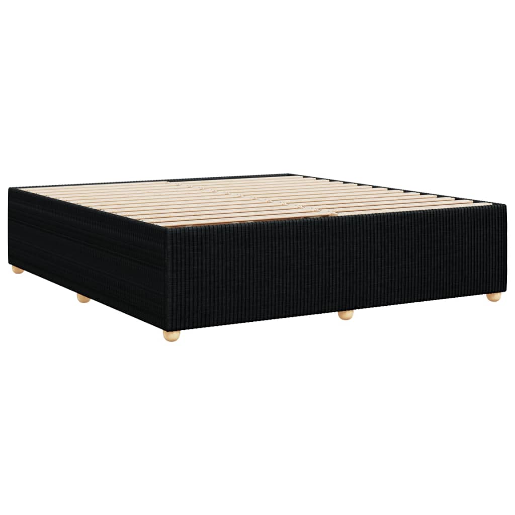 vidaXL Cama sin colchón tela negro 200x200 cm