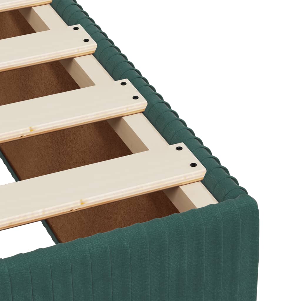 vidaXL Estructura de cama sin colchón terciopelo verde oscuro 90x200cm