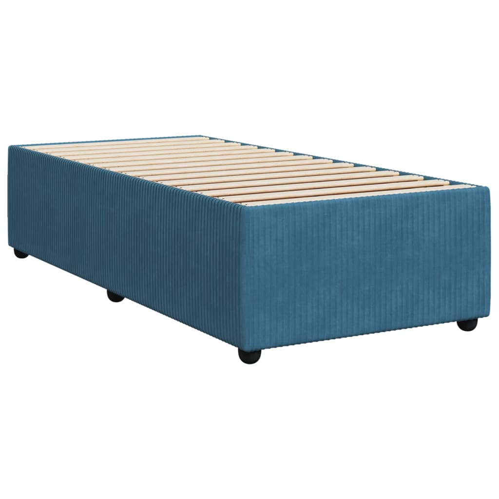 vidaXL Estructura de cama de terciopelo azul 90x200 cm