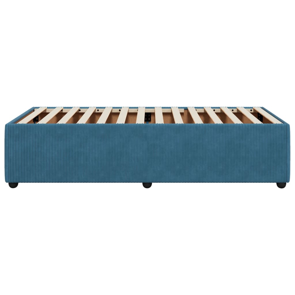 vidaXL Estructura de cama de terciopelo azul 90x200 cm