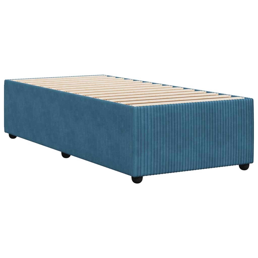 vidaXL Estructura de cama de terciopelo azul 90x200 cm