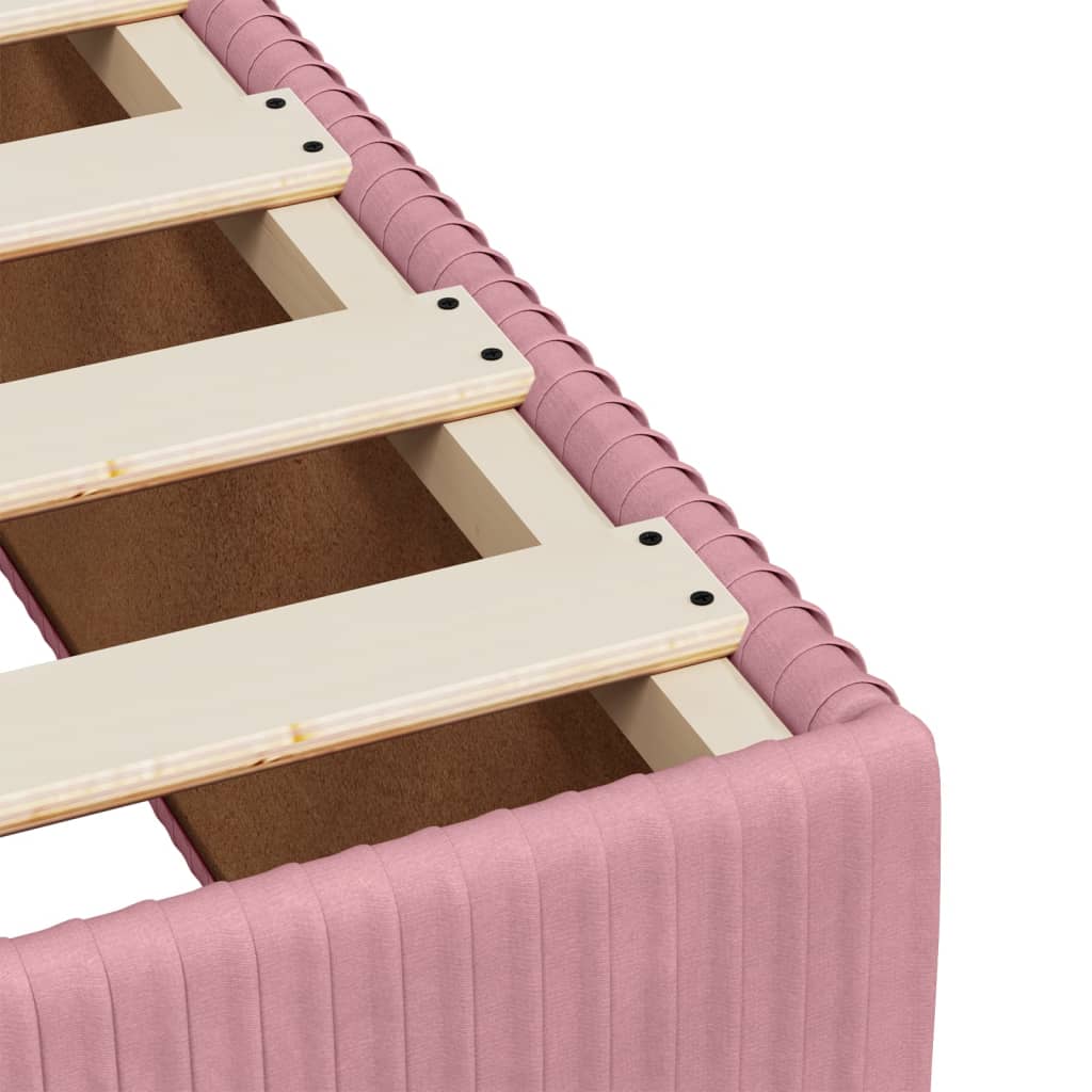 vidaXL Estructura de cama sin colchón terciopelo rosa 90x200 cm