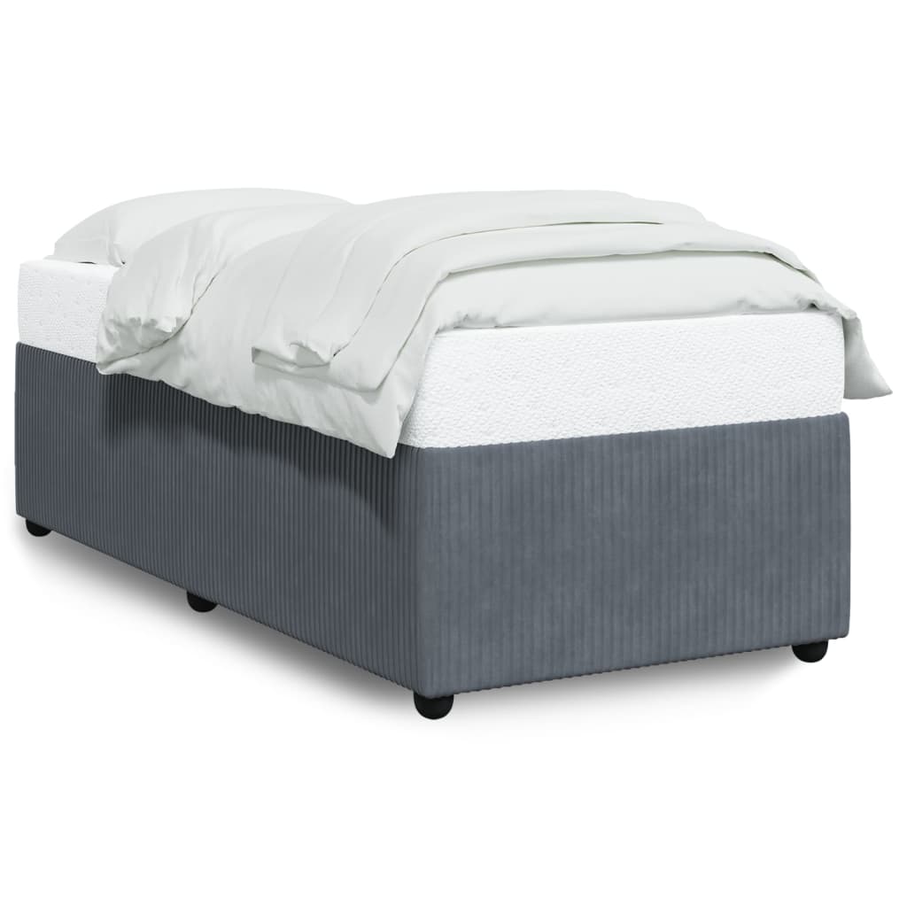 vidaXL Estructura de cama sin colchón terciopelo gris oscuro 100x200cm