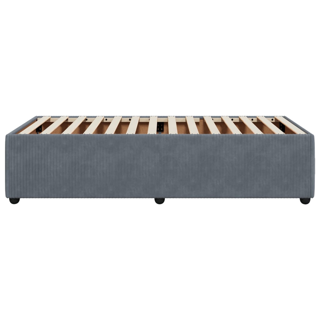 vidaXL Estructura de cama sin colchón terciopelo gris oscuro 100x200cm