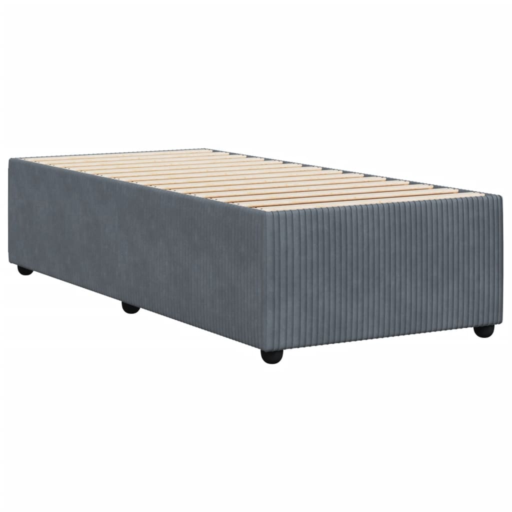 vidaXL Estructura de cama sin colchón terciopelo gris oscuro 100x200cm