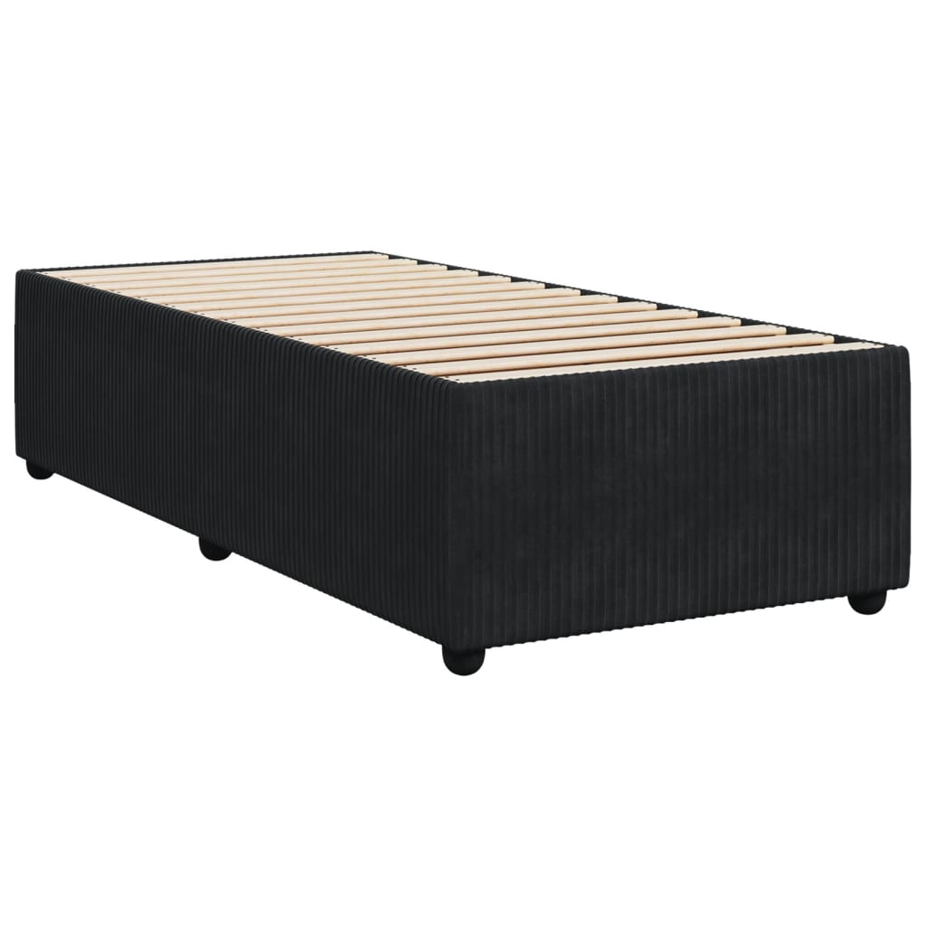 vidaXL Estructura de cama sin colchón terciopelo negro 100x200 cm