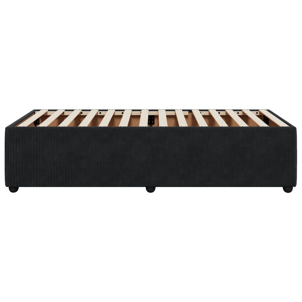 vidaXL Estructura de cama sin colchón terciopelo negro 100x200 cm