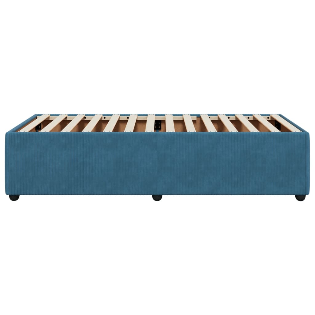 vidaXL Estructura de cama de terciopelo azul 100x200 cm