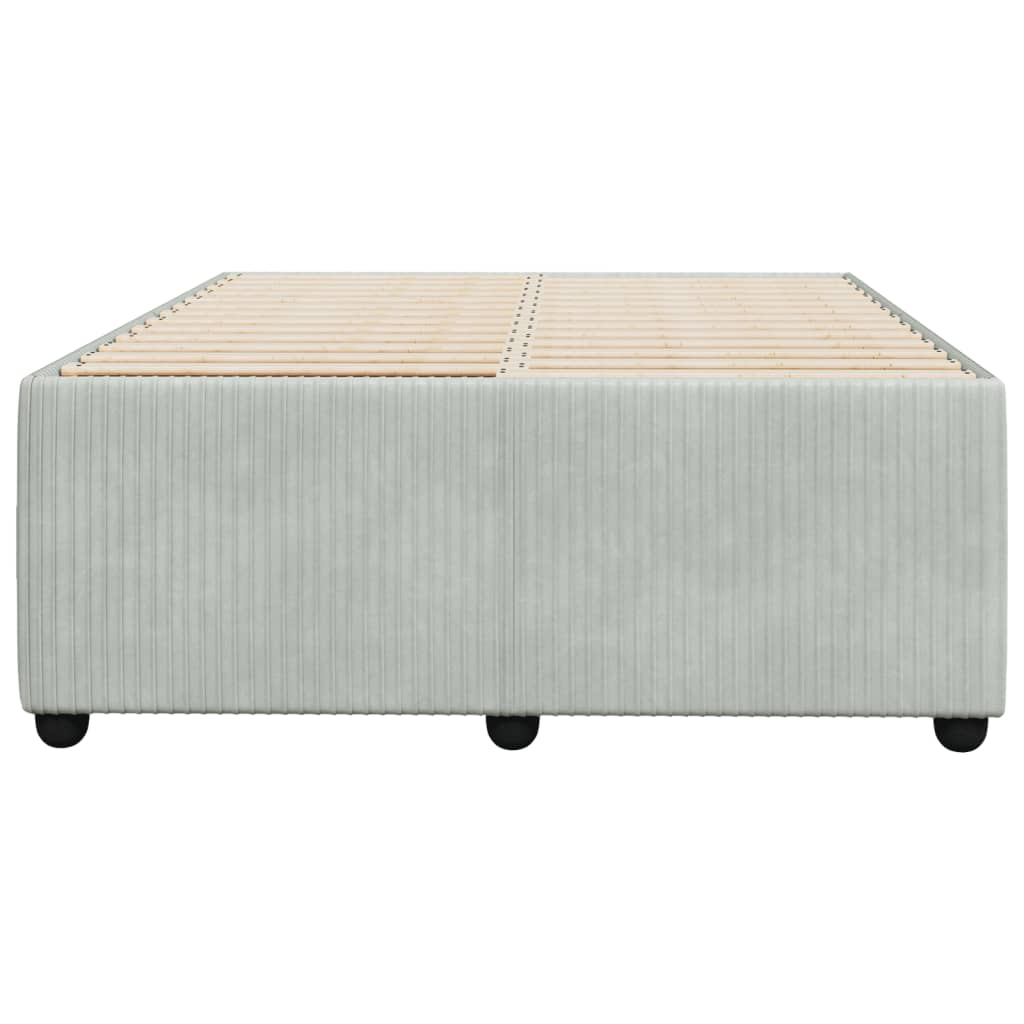 vidaXL Estructura de cama sin colchón terciopelo gris claro 120x200 cm