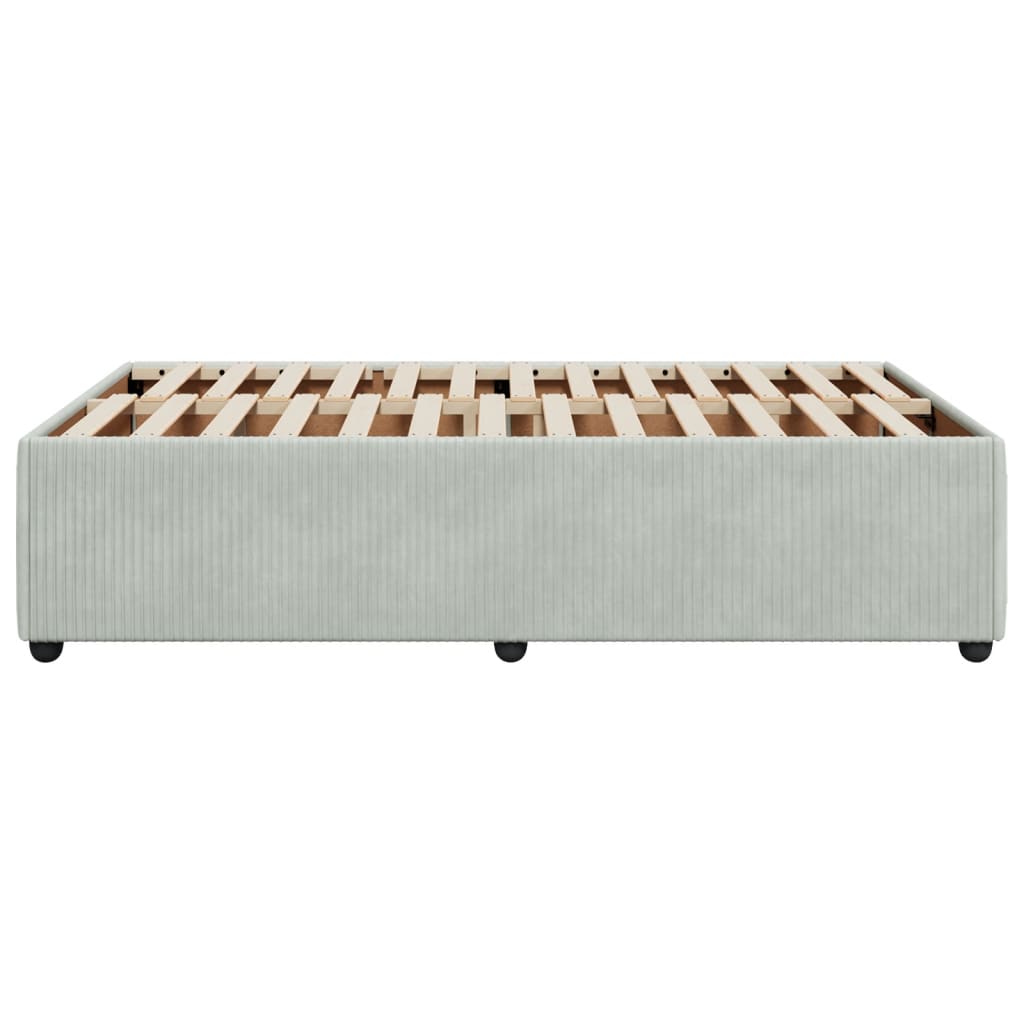 vidaXL Estructura de cama sin colchón terciopelo gris claro 120x200 cm