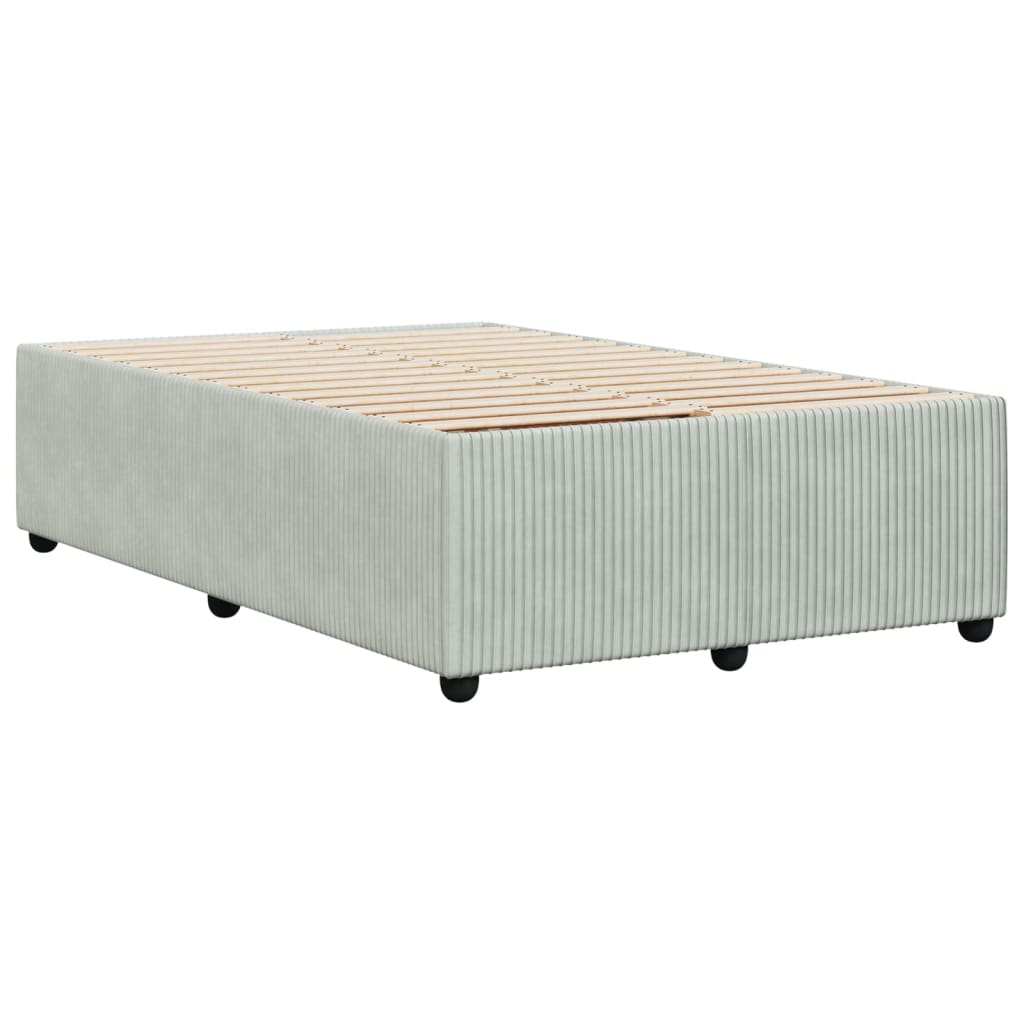 vidaXL Estructura de cama sin colchón terciopelo gris claro 120x200 cm