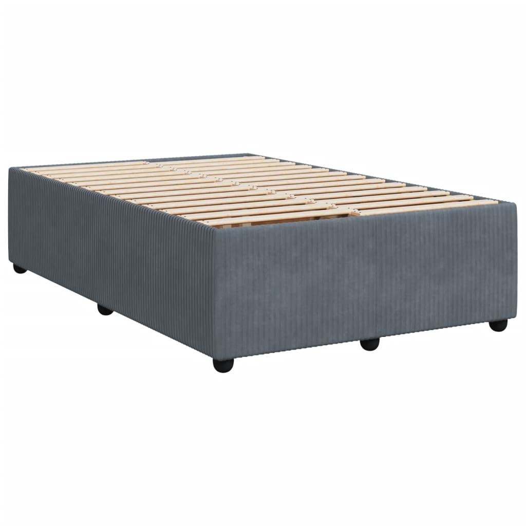 vidaXL Estructura de cama sin colchón terciopelo gris oscuro 120x200cm