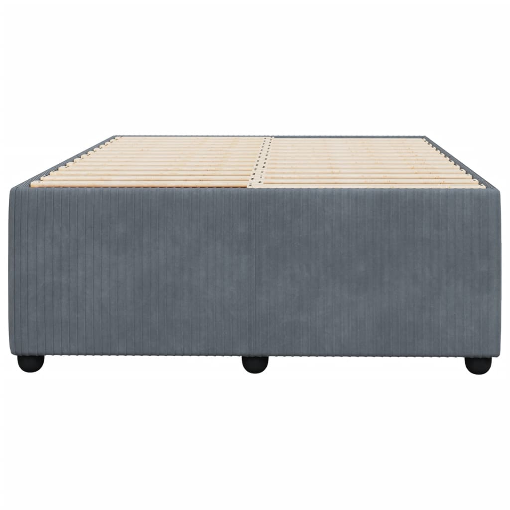 vidaXL Estructura de cama sin colchón terciopelo gris oscuro 120x200cm