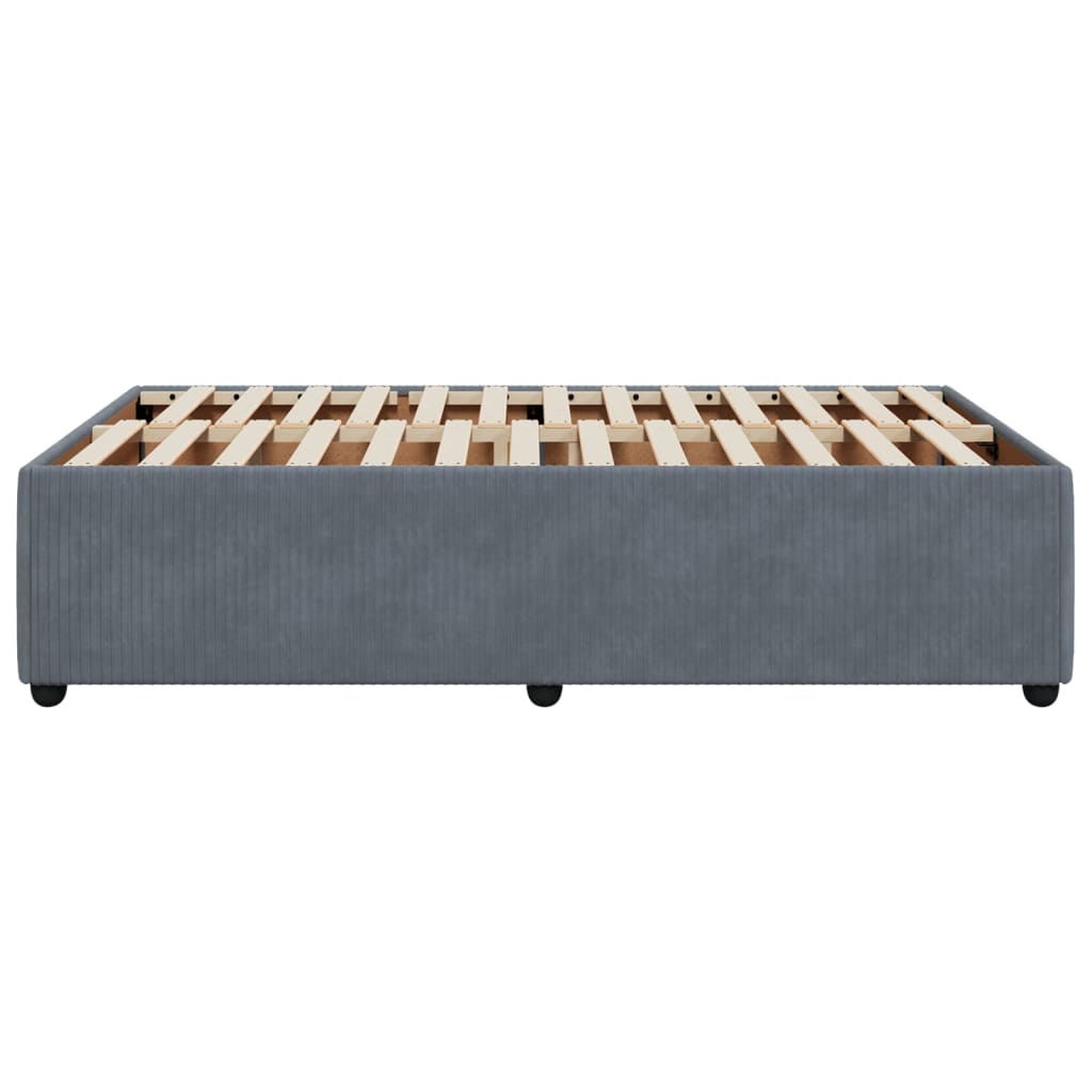 vidaXL Estructura de cama sin colchón terciopelo gris oscuro 120x200cm